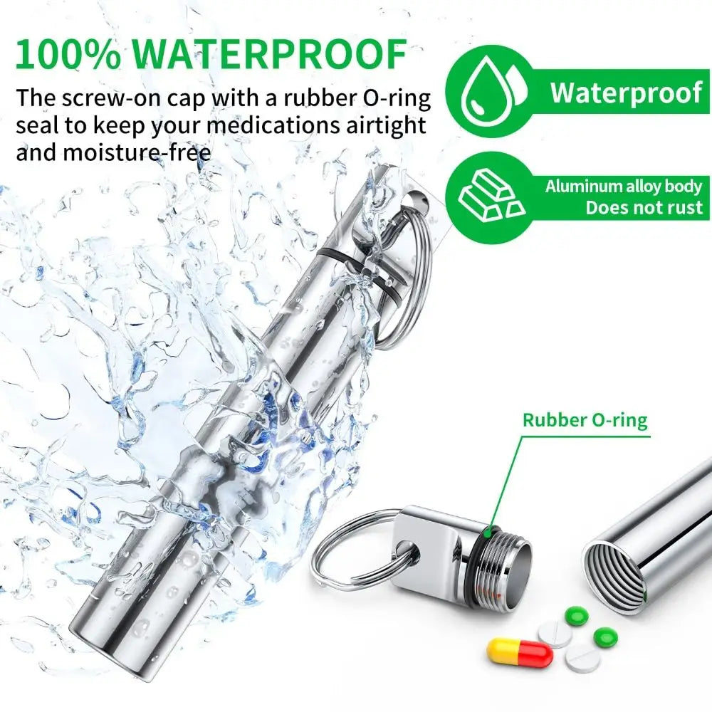 Metal Portable Toothpick Holder Box 3 Pocket Waterproof Case
