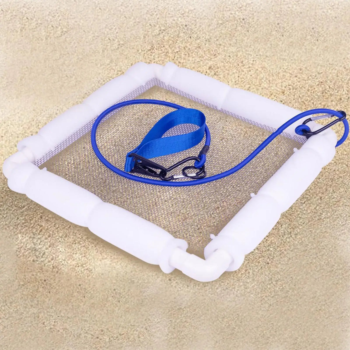 Floating Shark Tooth Sifter Strainer Tool with Wrist Strap for Beach Sand Garden Sea Shore River Lake Stream Park Playground Vue