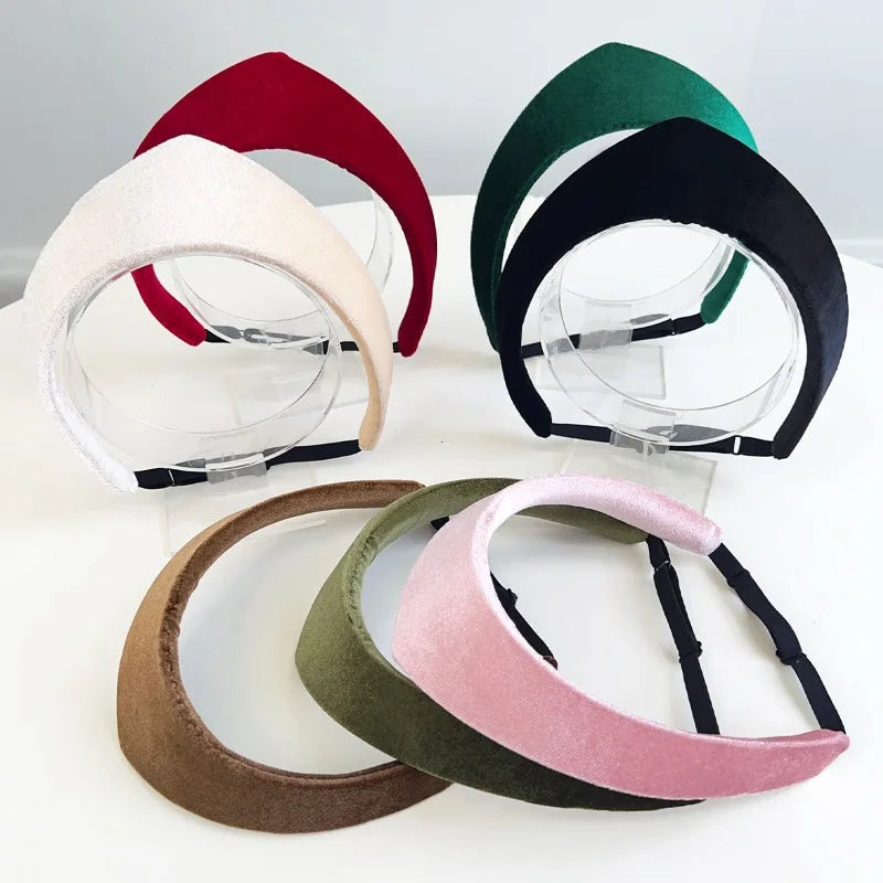 Retro Velvet Women Headband Smooth European and American Hairpin Headband Hair Hoop Lady Headwear Styling accessories Vue