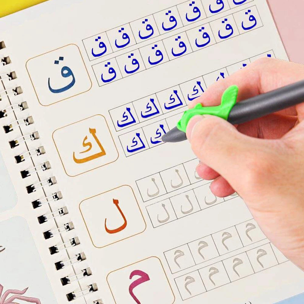 Magic Copybook for Kids Reusable Grooves Calligraphy Writing 3D Grooved Handwriting Book Arabic for Children Beginners Gift Vue