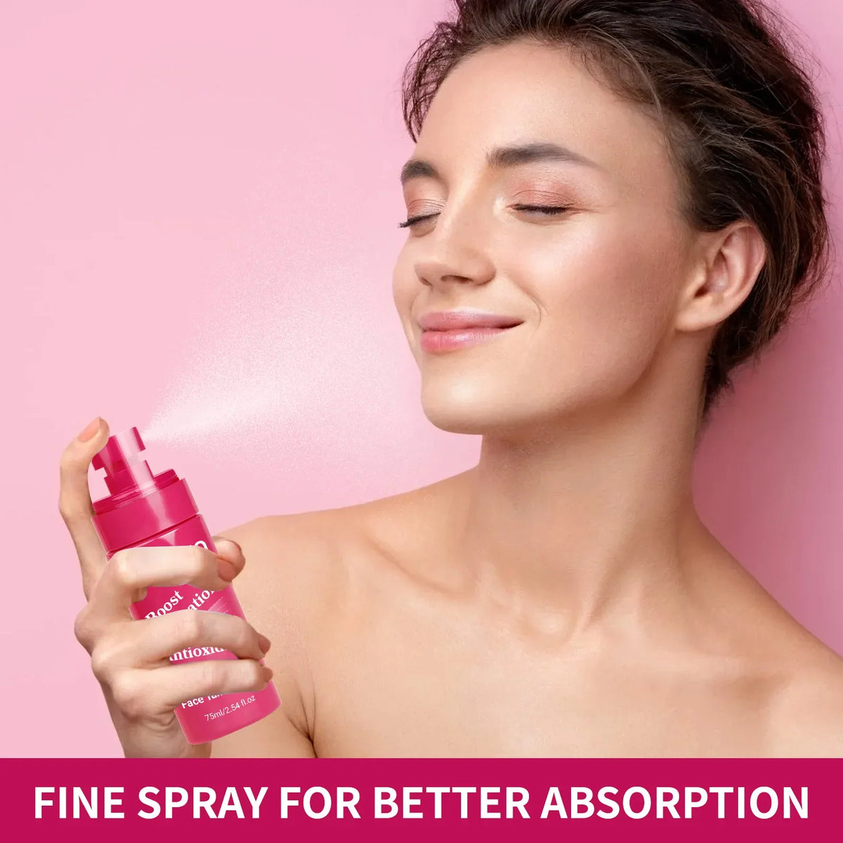 Body Self Tanning Spray Intensive Brown Fake Tan Accelerator Sunscreen Sunbath Protection Nourishing Long Lasting 75ML Vue