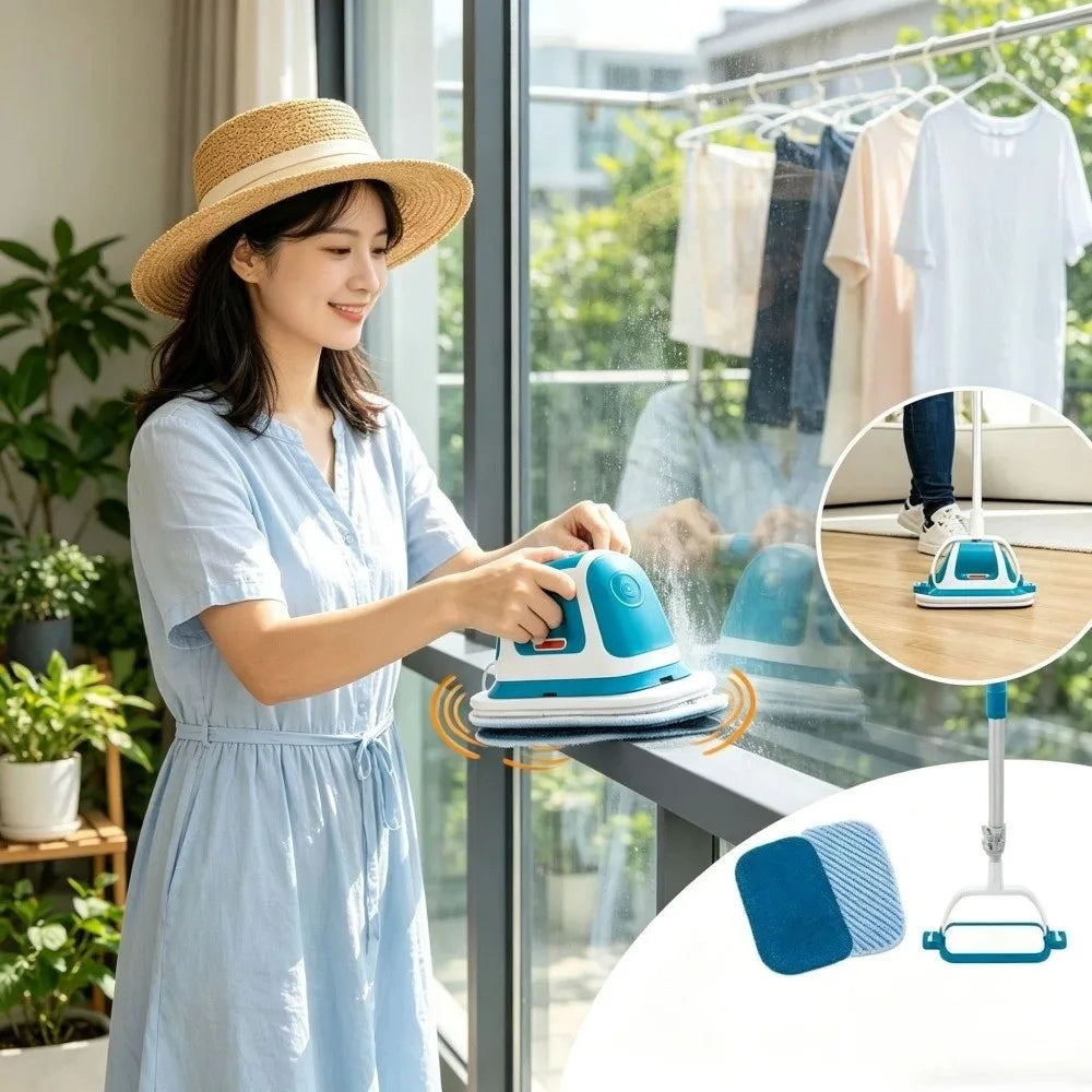 Multifunctional Detachable Electric Mop Wireless Rechargeable Glass Wiper Efficient Plastic Handheld Cleaner Shower Door Vue