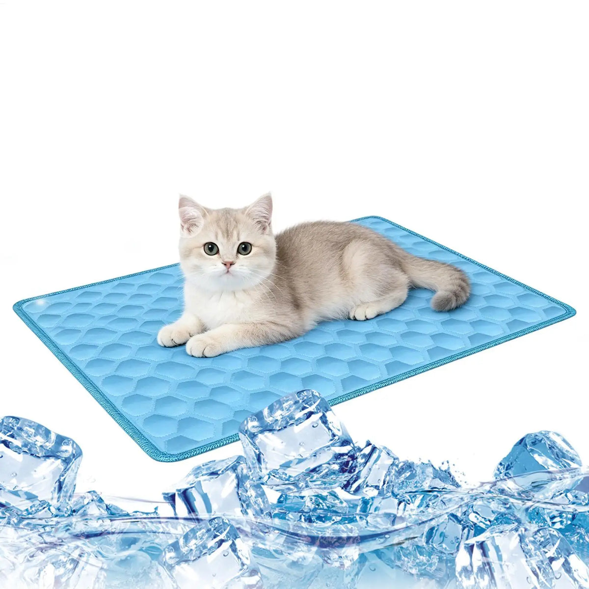 S/M/L/XXL Dog Cooling Pad Summer Washable Chew-Resistant Pet Cats Bed Cooling Mat for Small Medium Large Breeds Animals Resting Vue