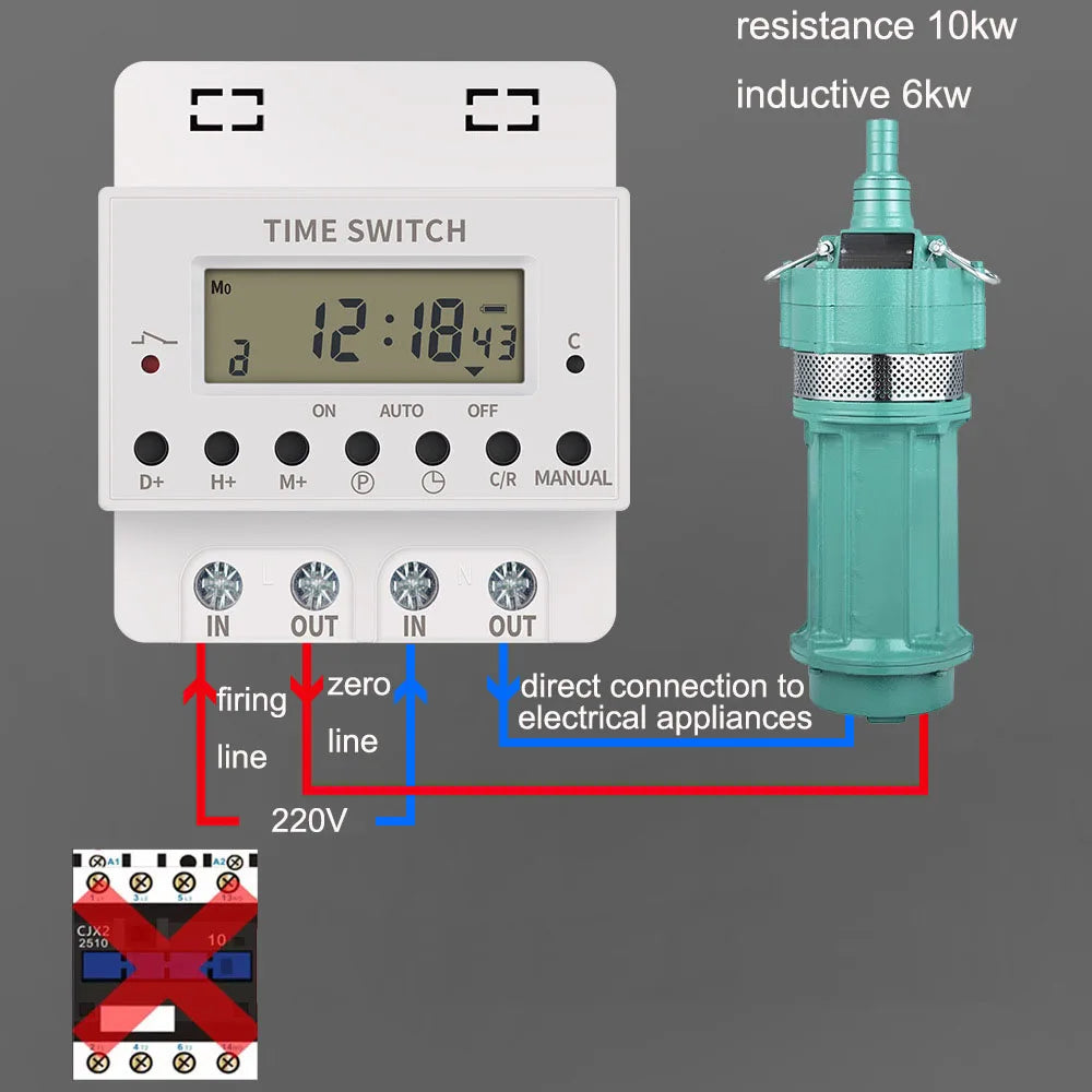 220V Timing Switch Time Controller Programmable Time Controller Switch Relay LCD Display 28 Groups Number Setting Timing Switch Vue