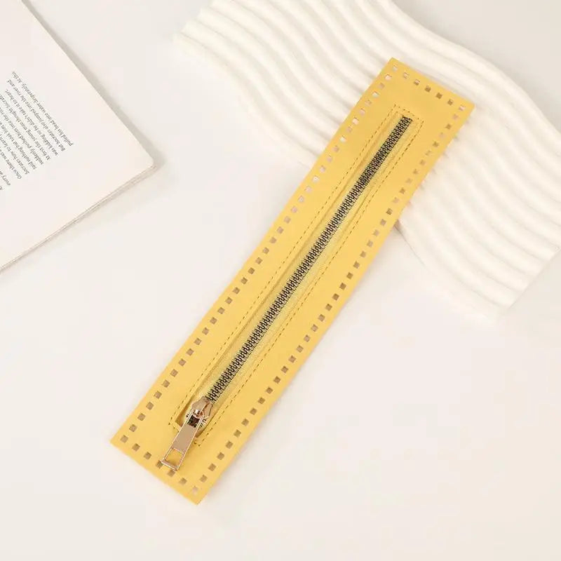 27cm Double Sided Leather Zipper Utility Handbag Leather Zipper Utility Crochet Bag Hardware Solid Zipper Sewing Accessories Vue A6