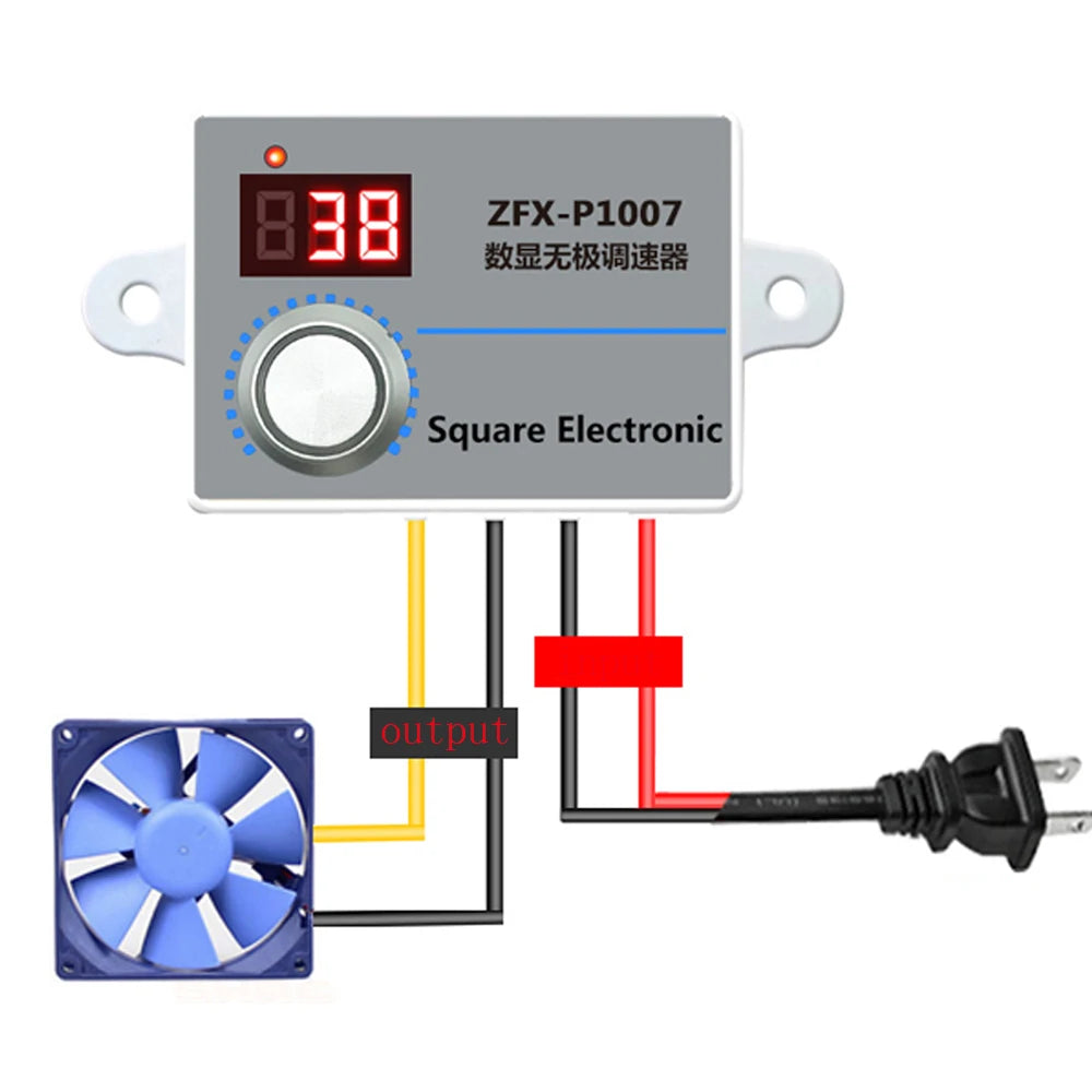 ZFX-P1007 Single Phase Speed Controller Digital Display Waterproof High Power Motor Speed Regulator Stepless Control Switch Vue