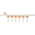 Removable Windproof Hanger 6 Holes 6 Clips Travel Clothes Drying Rack Multifunctional Foldable Fabric Clothing Clip Travel Use Vue Beige with 6 clip