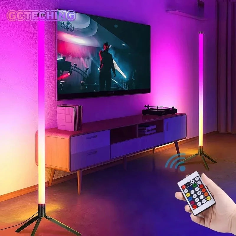 103CM RGB Standing Floor Lamp LED Remote Control Modern Corner Light Fixture for Living Room Bedroom Home Decoration Lamp Vue