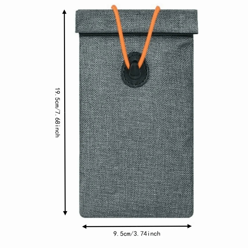 RFID Signal Blocking Bag Wear-resistant Durable Phone Pouch Folding Anti-theft Anti-Theft Key Fob Protector Automobiles Interior Vue