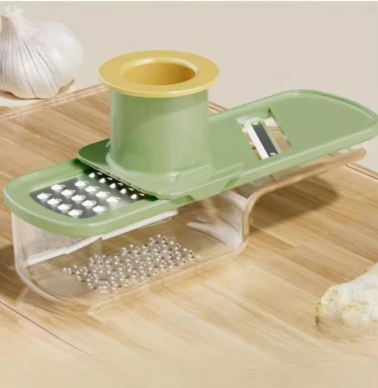 3-in-1 Multifunctional Ginger and Garlic Grinder Home Kitchen Slicer All Grinder Vue green