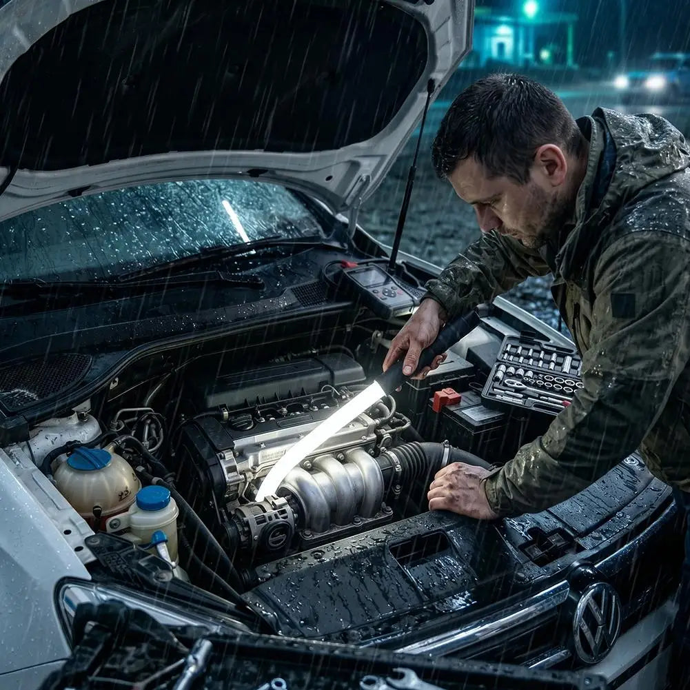 High-power Outdoor Car Rechargeable Lighting Tools Auto Repair Maintenance Tools LED Silicone Multifunctional Bendable Light Bar Vue