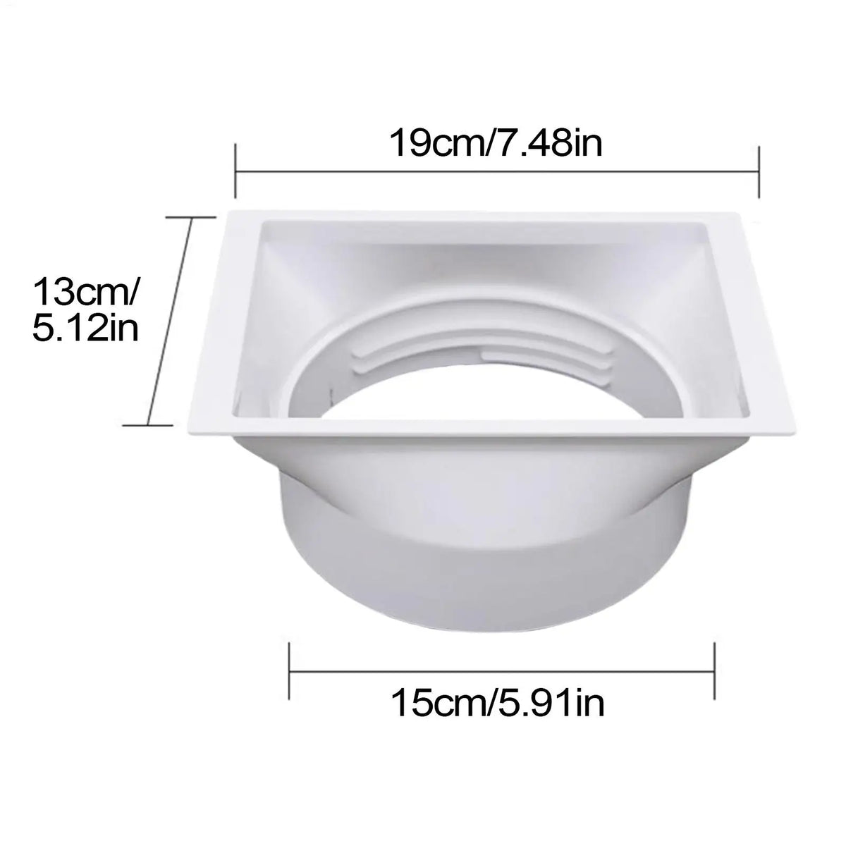 150mm AC Hose Coupler Air Conditioner Exhaust Vent Window Adapter With Clockwise Counterclockwise Threads Universal Connector Vue