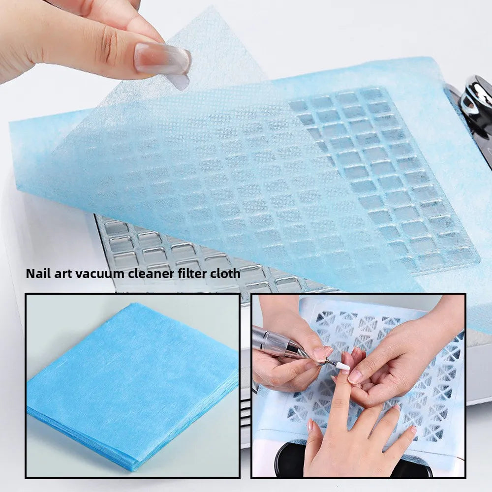 Pink Blue White 100Pcs Disposable Non Woven Filter Paper Nail Art Vacuum Dust Collector Manicure Tools Accessories Vue