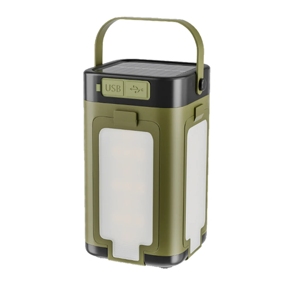 Foldable Solar Camping Lantern & Power Bank | 500lm LED Solar Camping Lantern Vue green China Mainland