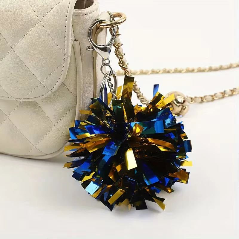 Colorful Cheer Pom Keychains Cheerleader Cheerleading Keyring Charm Vue