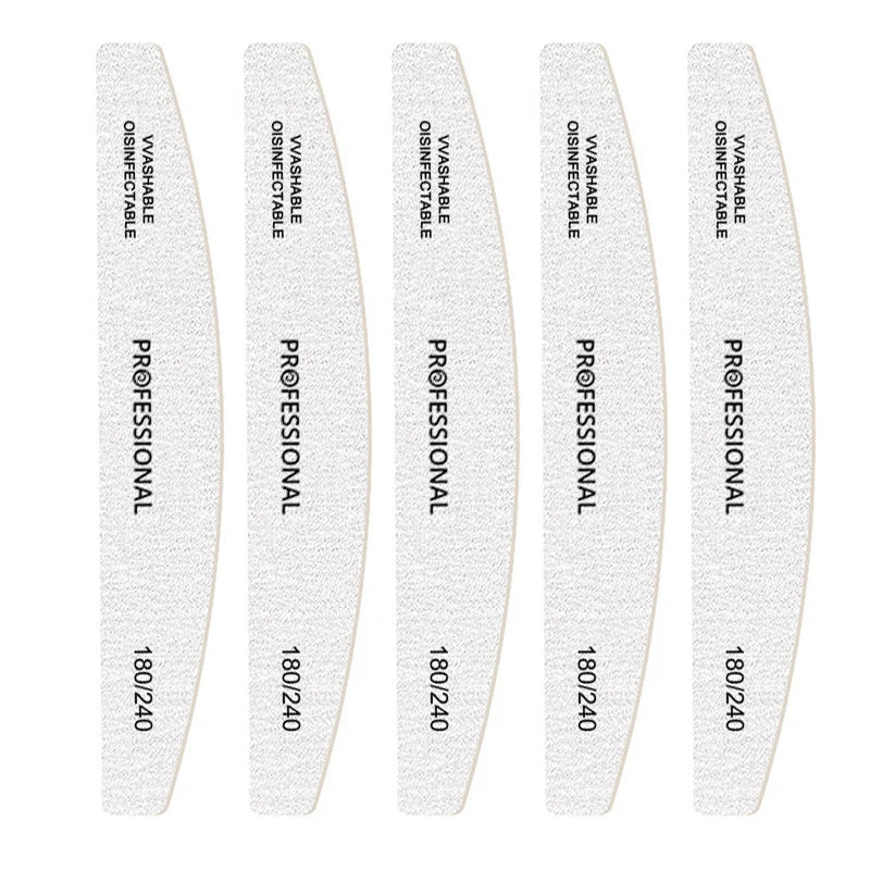 Double Sided 100/180/240 Grit Nail Files Emery Board Manicure Pedicure Tool And Nail Buffering Files Vue