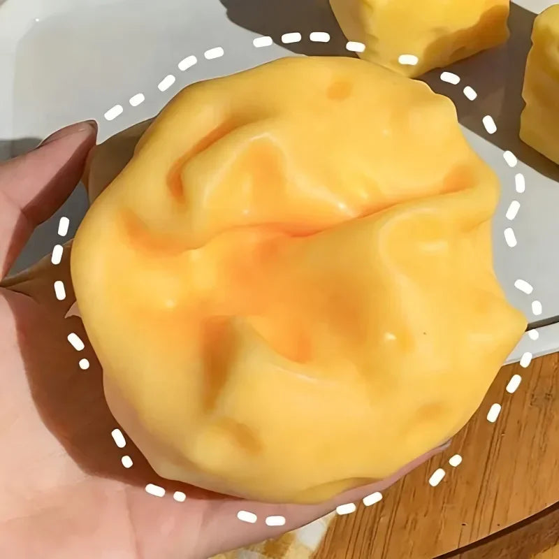 2026 New Squishy Square Cheese Squeeze Toys Slow Rebound Stress Relief Sensory Toy Soft Butter Cheese Party Toy Vue