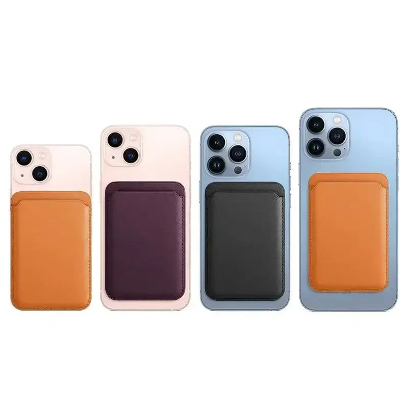 For Magsafe Magnetic Leather Wallet Case For iPhone 17 16 15 14 13 12 11 8 Samsung Huawei Card Holder with Magnet Covers Vue