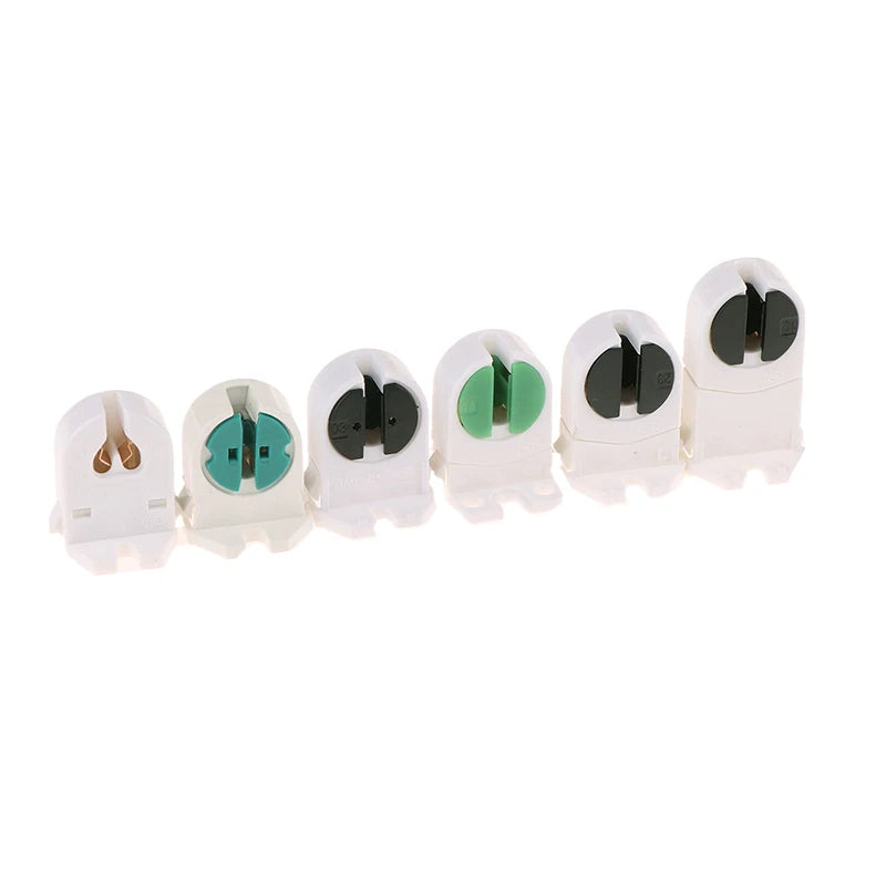 10Pcs Home T5 Light Holder G5 Base Non-Shunted Heat-Resistant Lamp Socket AC500V 2A For LED Fluorescent Light Tube Holder Vue