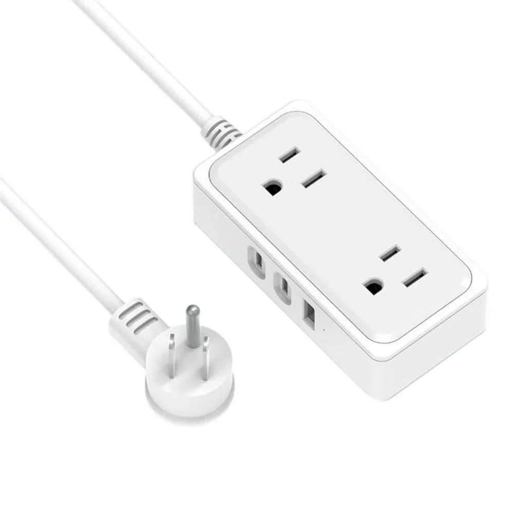 5 In 1 US Power Strip Socket with 3 USB/2 AC Outlets 1.2M Extension Cord Cable Surge Protection Socket for Home Appliance Vue