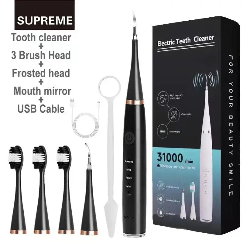3 Replacement Heads for Sonic Electric Toothbrush Teeth Cleaner Dental Teeth Scaler Dental Calculus Stains Tartar Plaque Remover Vue