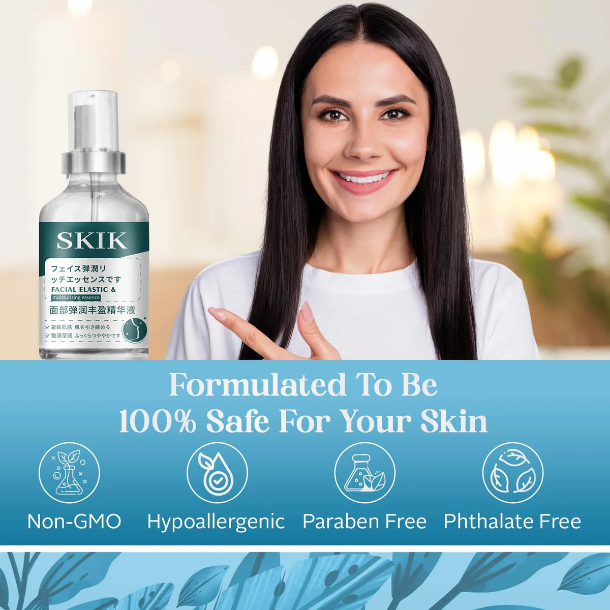 Hyaluronic Acid Serum for Face - Pore Cleansing, Skin Tightening & Hydrating , Anti-Aging Facial Serum for All Skin Types Vue