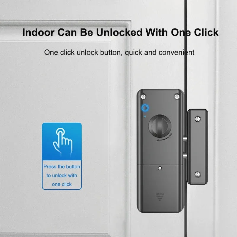 TTLOCK Punch-free Smart Invisible Lock Keyless IC Card Lock Supports Bluetooth Remote Control No-drill Hole Wooden Door Mortise Vue