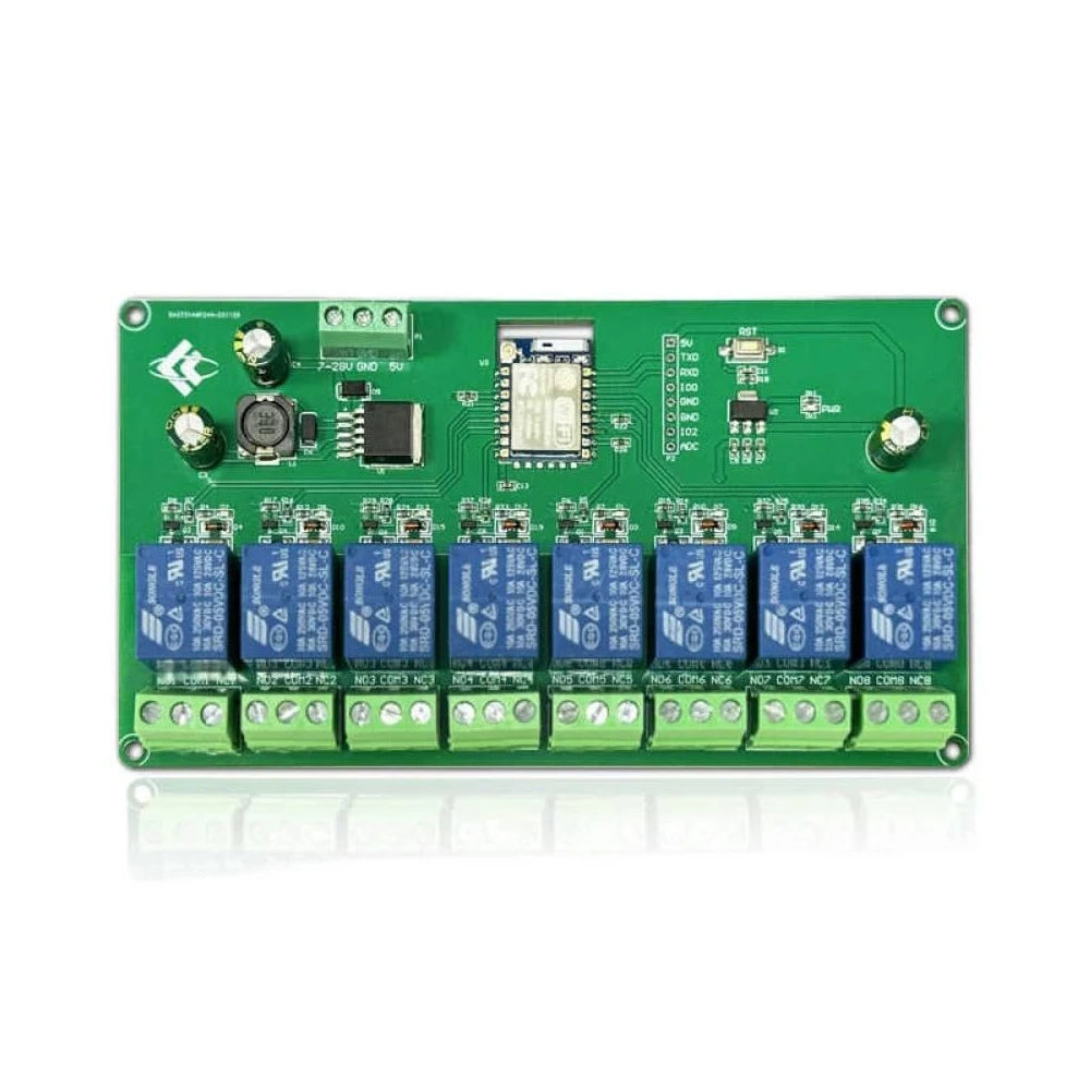 ESP-07 8 Channel WIFI Relay Module AC/DC Power Supply ESP8266 Secondary Development Module with Power/Relay Indicator Light Vue