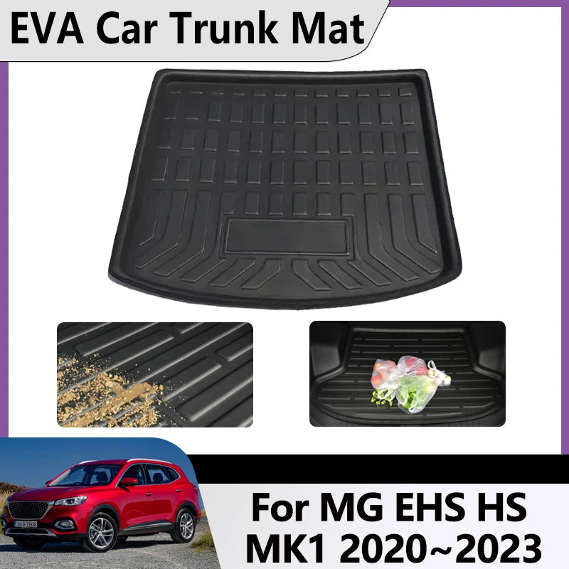 EVA Car Trunk Mat For MG EHS eHS HS Plug-in PHEV MK1 2020 2021 2022 2023 Cargo Trunk Waterproof Carpet Storage Pads Accessories Vue