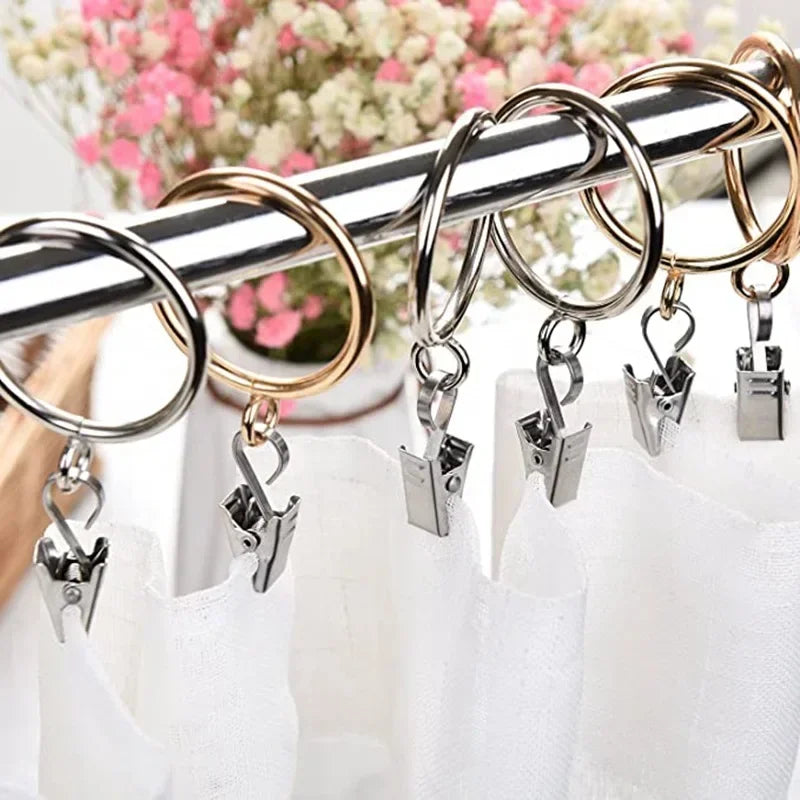 vvocci 20pcs Curtain Window Curtain Hook Clips Durable with Hook Sturdy and Stainless SteelHome Window Curtain Decor Accessories Vue