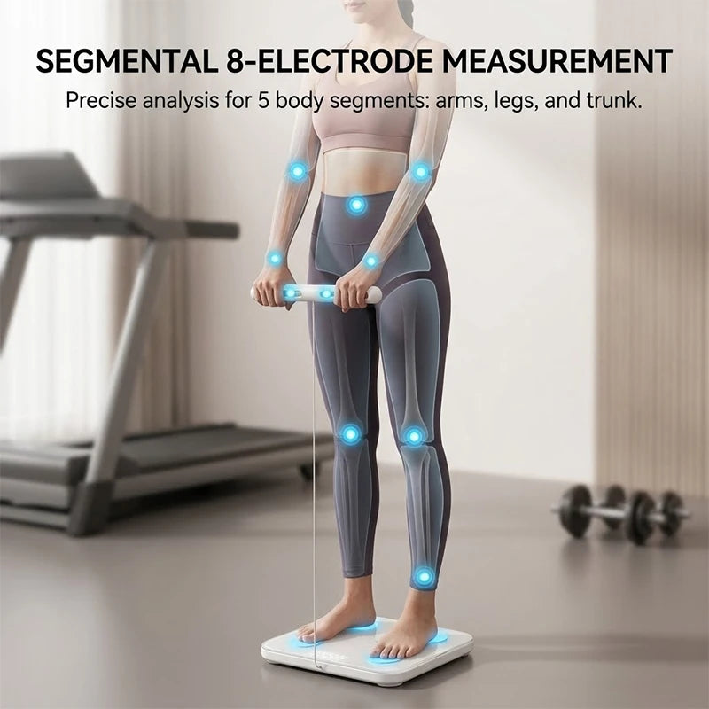 Intelligent 8-Electrode Body Weight Scale, Bluetooth Linked Full Body Composition Scale, For Personal Wellness & Family Fitness Vue