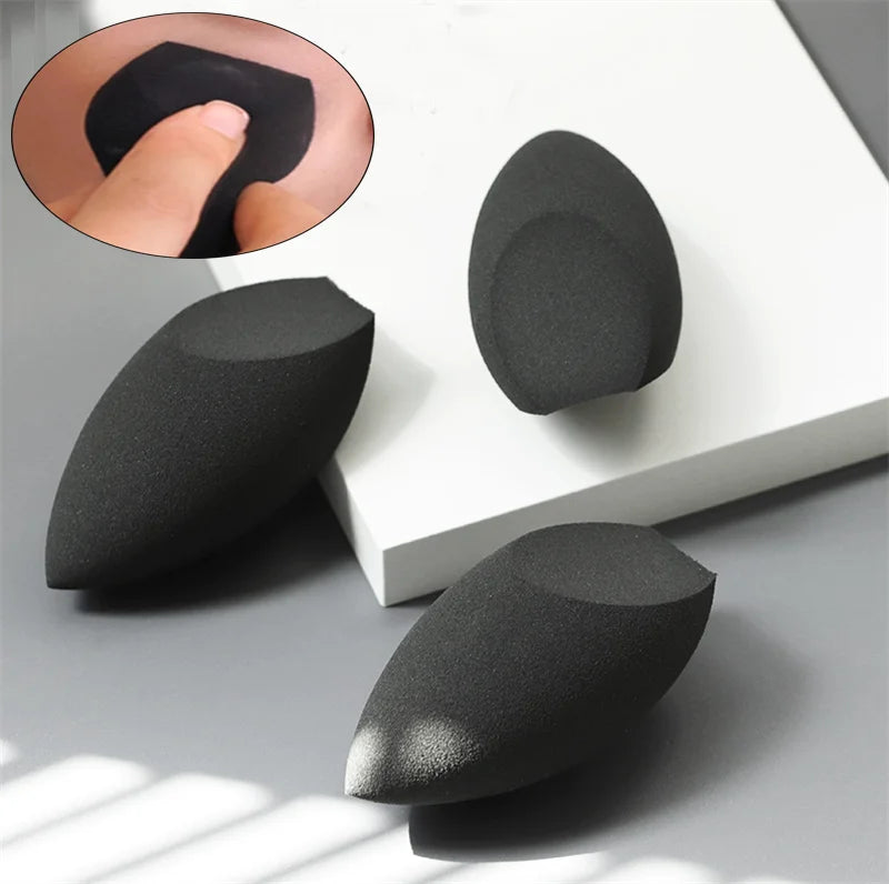 1/2/3pcs Soft Beauty Makeup Blending Sponge Egg Shaped Two Side Cutting Sponge Wet Dry Use Liquid Foundation Cosmetics Tools Vue