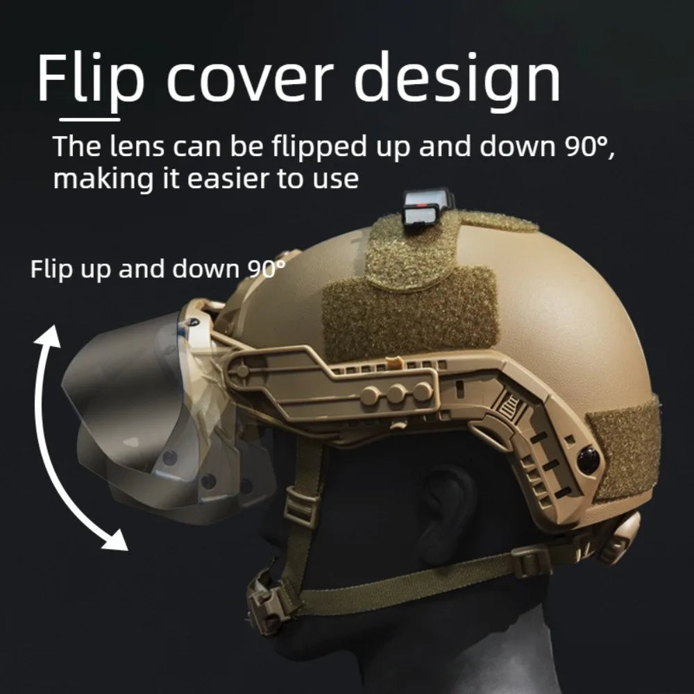 OP Goggles Tactical Goggles FAST Helmet MICH with Adjustable Explosion-proof CS Wearable Myopia Protection Vue