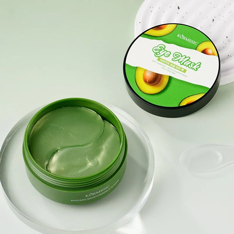 Avocado Moisturizing Eye Mask, Containing Avocado Essence, Nourishes the Delicate Eye Area, Leaving the Eyes Hydrated and Radiant. Vue