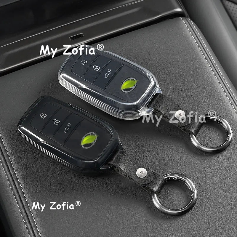 Ultra Thin Transparent TPU Car Key Cover Shockproof Anti-scratch Full Wrap Key Case Accessories For Toyota RAV4 XA60 2026 2027 Vue