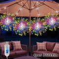 1Set of 4PCS USB Fireworks Lights with 8 Modes, 360LED Hanging String Light, Used for Porches Patios Garden Indoor Outdoor Decor Vue Multicolor 1SET 360LED USB Type-C