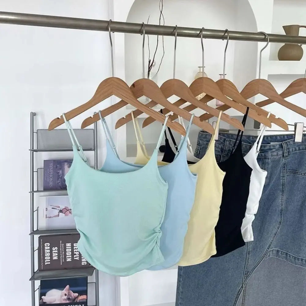 Sweet Sleeveless Suspender Vest Underwear Padded Cups Camisole Slim