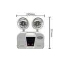LED Double Head Emergency Exit Light IP30 Emergency LED Emergency Evacuation Lamp Double Head Wall Lamp Vue White
