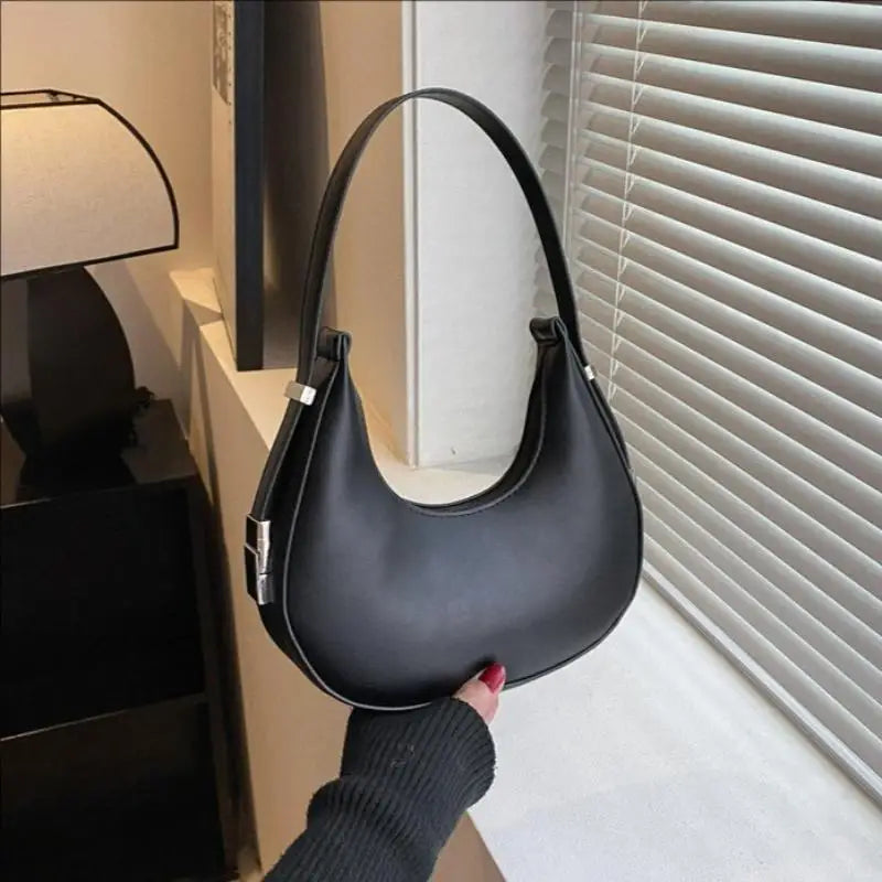 Fashion Design PU Leather Hobo Shoulder Bag Women Small Clutch Handbag Purse Female Underarm Bag Travel Totes Vue
