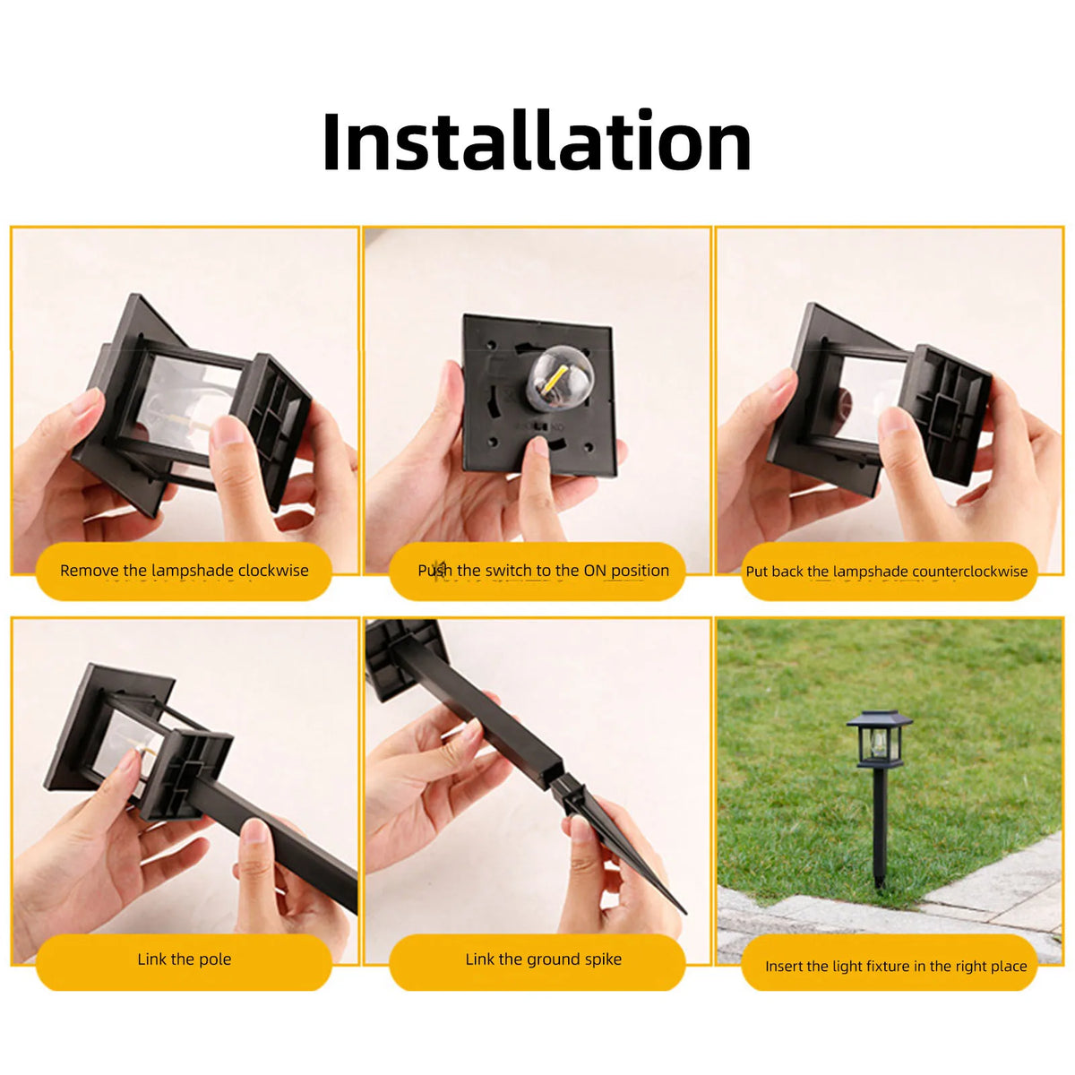 Solar Outdoor LED Vintage Tungsten Filament Lawn Stake Lights for Villa Courtyard Garden Park Decorative Landscape Ambient Glow Vue