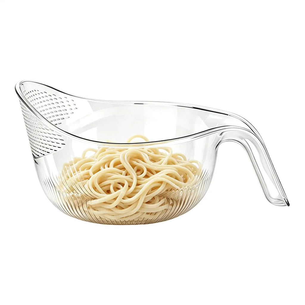 Multifunctional Rice Washing Colander, Strainer Bowl for Rinsing Vegetables, Grains & Beans, Kitchen Fruit Vegetable Drainer Vue