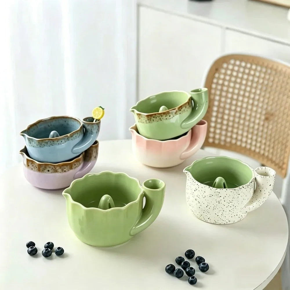 Ceramic Automatic Fruit Washing Bowl Quick Drain Large Capacity Dynamic Vortex Fruit Cleaning Bowl Central Flow Guide Vue
