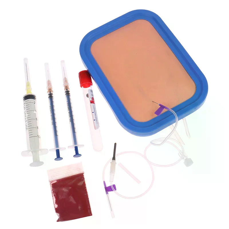 Human Skin Venipuncture IV Injection Training Silicone Pad Model Venous Blood Drawing Practice Moudel Set Vue
