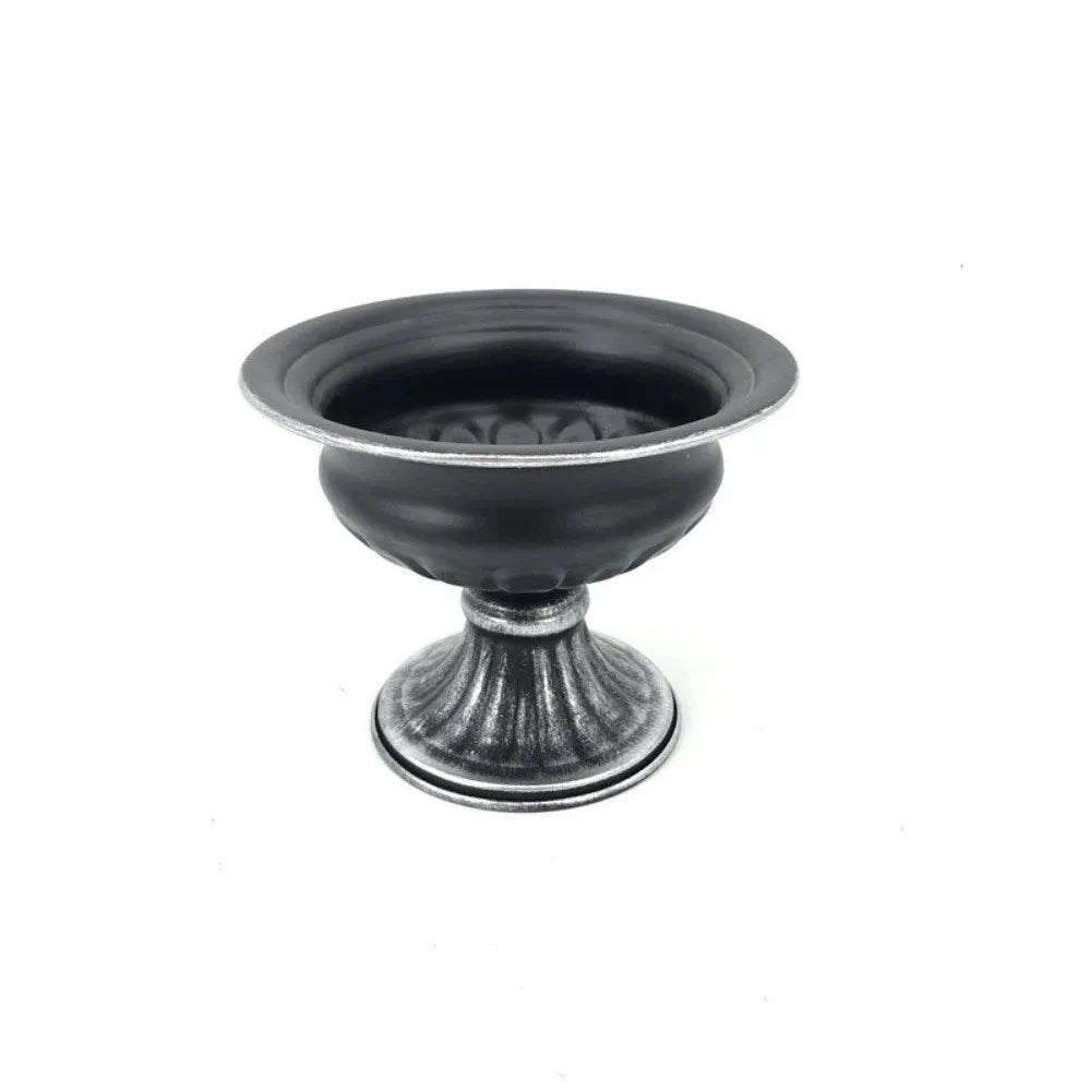 European Retro Flower Vase Metal High-footed Urn-shaped Vase Elegant Luxury Flower Pots Hotel Vue style 3