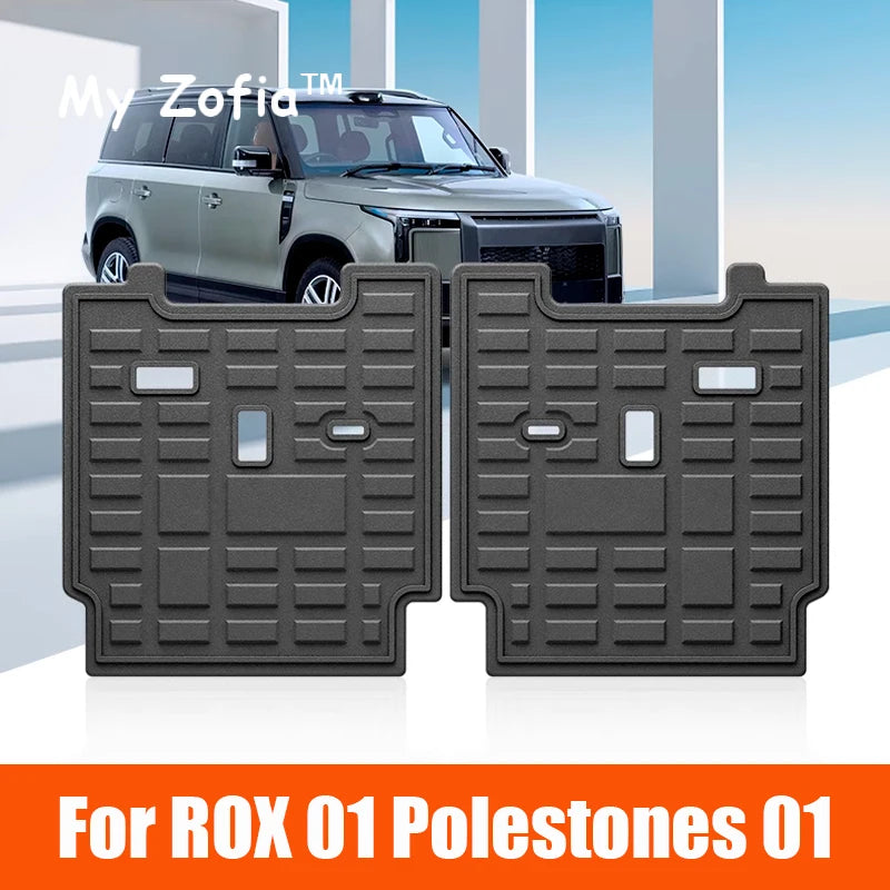 For ROX 01 Polestones 01 2023 2024 2025 Car TPE Floor Mats Cargo Liner Trunk Mat Seat Back Cover Waterproof Carpet Accessories Vue