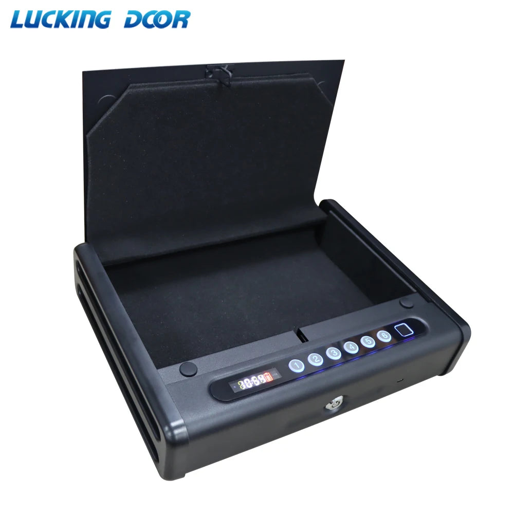 Biometric Bluetooth Security Storage Lockbox Support Tuya APP LED Light Capacity Battery Multi Unlock Modes Built-in Shockproof Vue FF05-TUYA