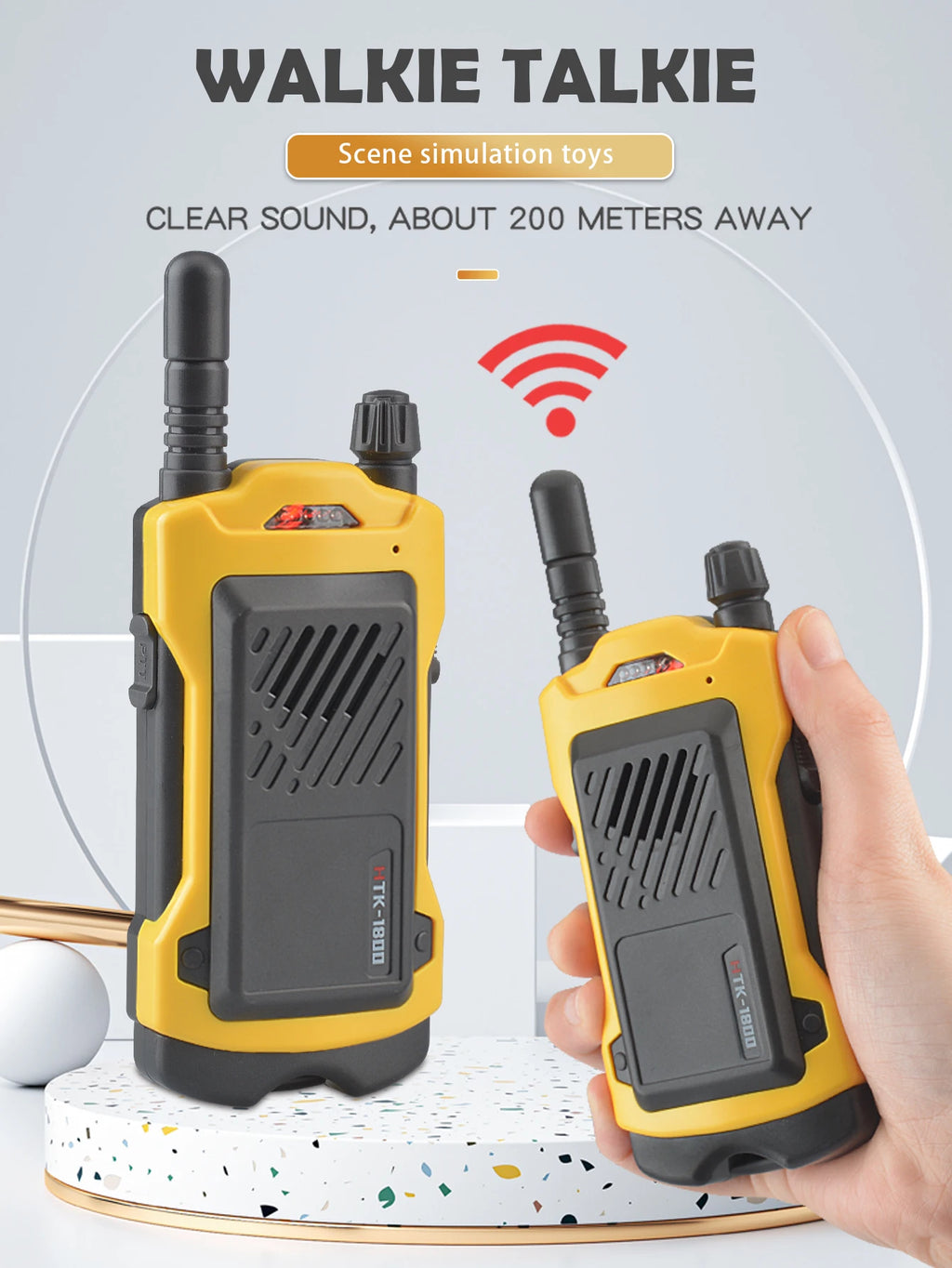 Walkie Talkies for Children, 2Pcs Mini Model Interphone for Kids Long Range Outdoor Hiking Camping 3-12 Years Old Toys Vue