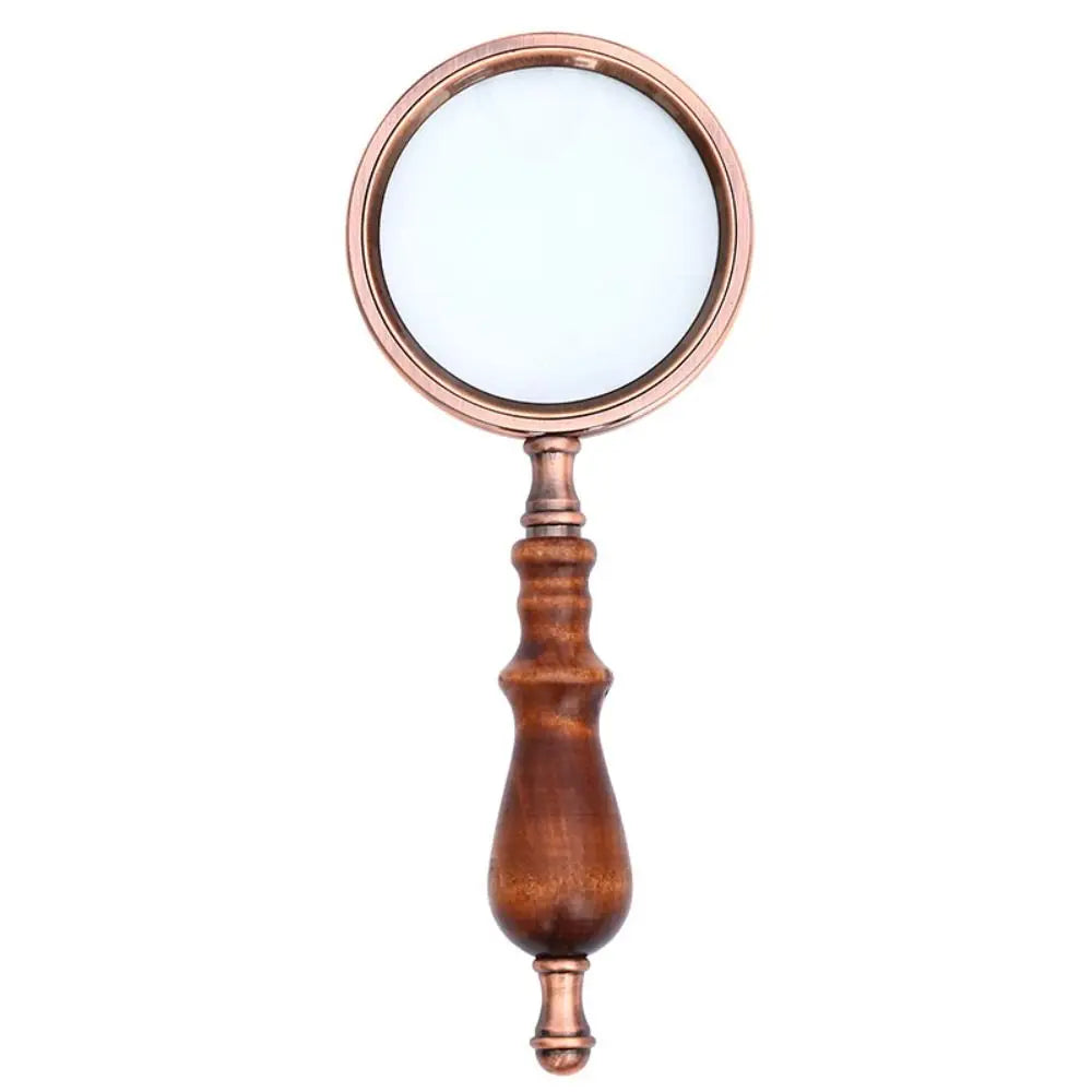 with Wooden Handle Newspaper Book High Quality High Magnification Magnifier Reading Magnifier Jewelry Loupe Eye Loupe Glass Vue black