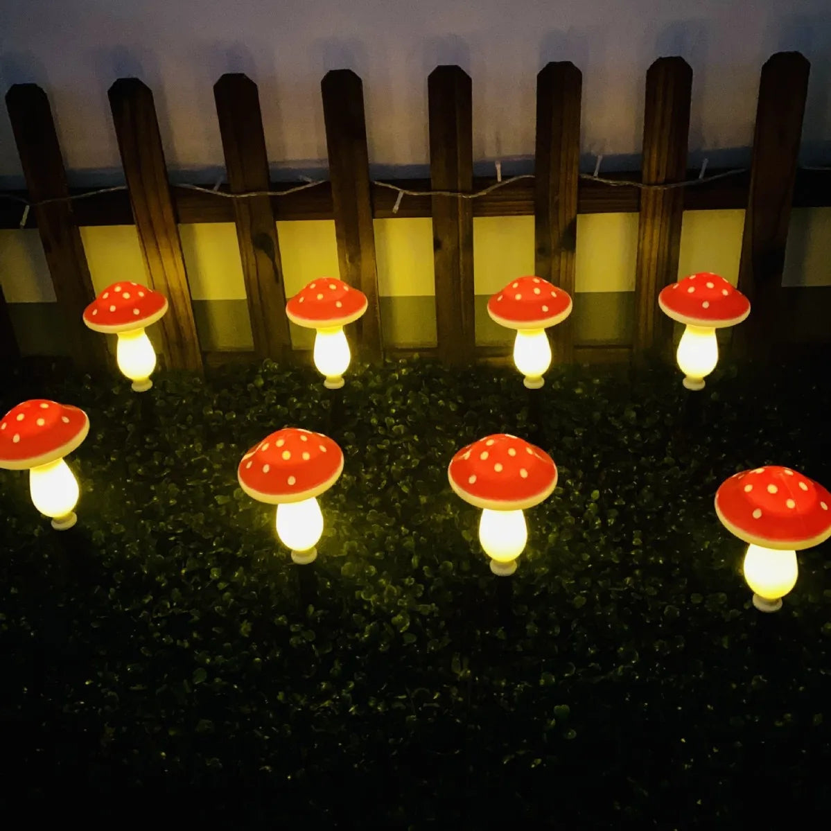 8pcs Solar Mushroom Lights for Garden Pathways Waterproof Outdoor Lawn Lights Christmas Decor Fairy-Themed String Lights 607 Vue