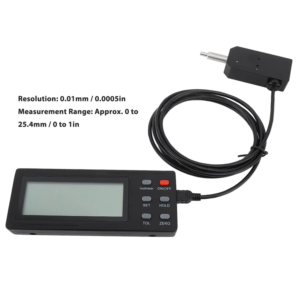 Indicator Micrometer High Accuracy Digital Display 0.0005in 0.01mm Resolution Indicator for Engineering Manufacturing Vue